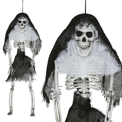 Halloweenowy szkielet z kapturem 45 cm