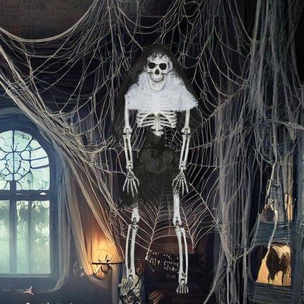Halloweenowy szkielet z kapturem 45 cm