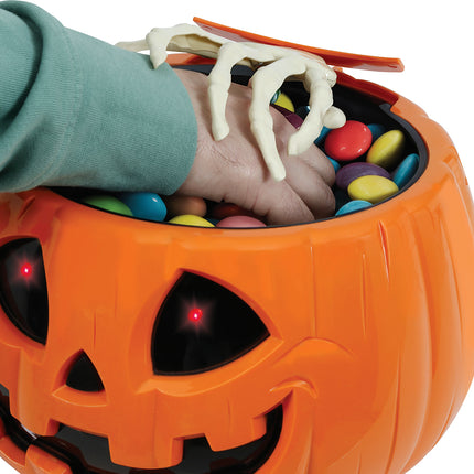 Halloweenowa miska Dynia Światło, Dźwięk i Ruch 15 cm
