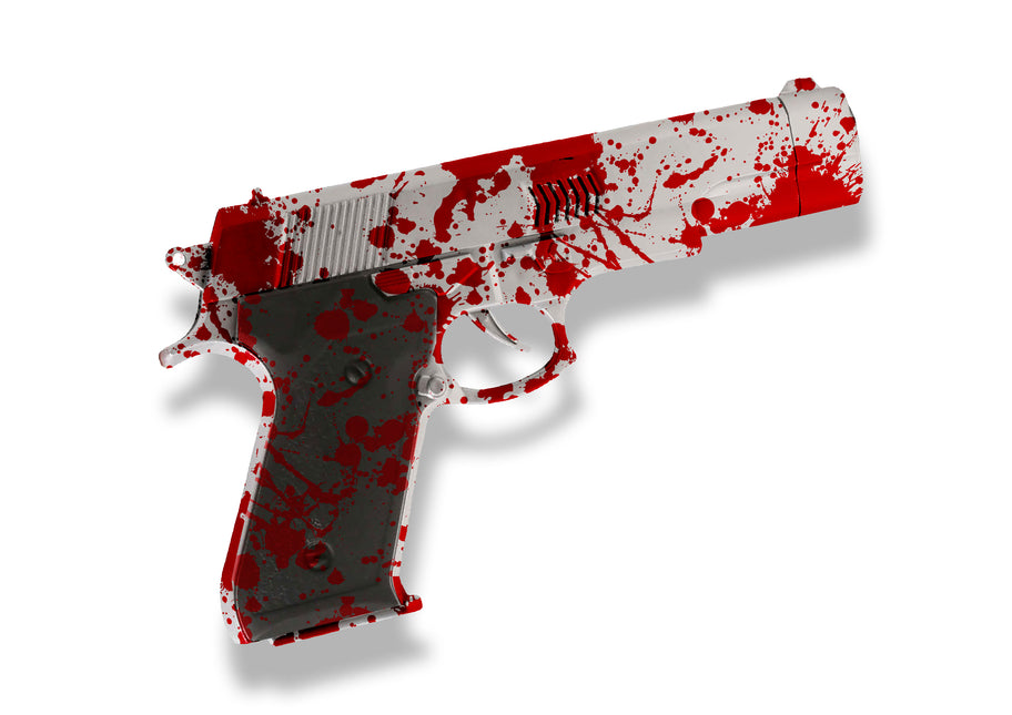 Halloweenowy sztuczny pistolet z krwią 24 cm
