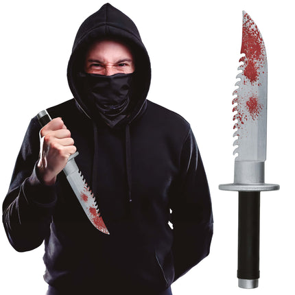 Halloweenowa sztuczna maczeta Bloody 33cm