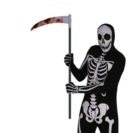 Halloweenowa sztuczna kosa Bloody 95cm