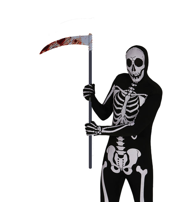 Halloweenowa sztuczna kosa Bloody 95cm