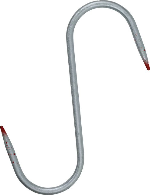 Srebrny sztuczny haczyk z krwią 33 cm