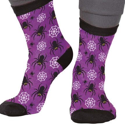 Halloweenowe skarpetki pająki