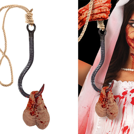 Hak do dekoracji wiszących na Halloween z workiem na kulki