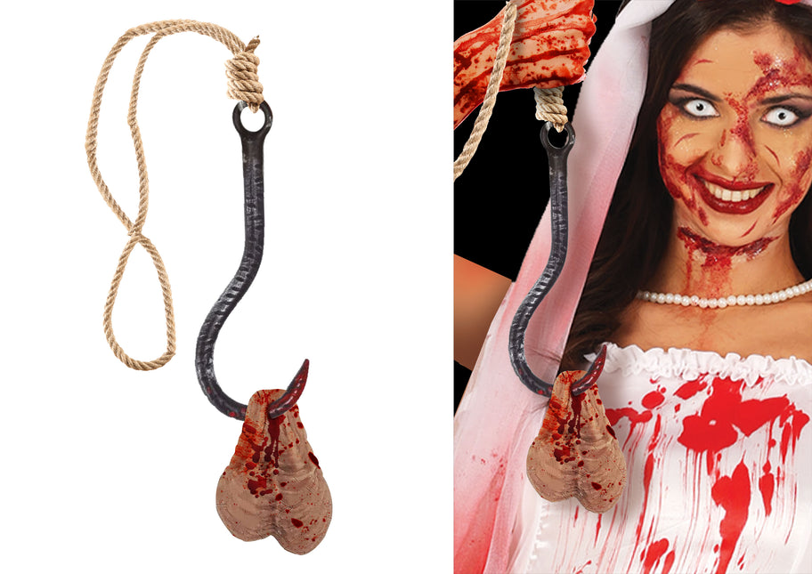 Hak do dekoracji wiszących na Halloween z workiem na kulki