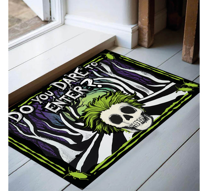 Wycieraczka Halloween Czarna Zielona Dare To Enter 60cm