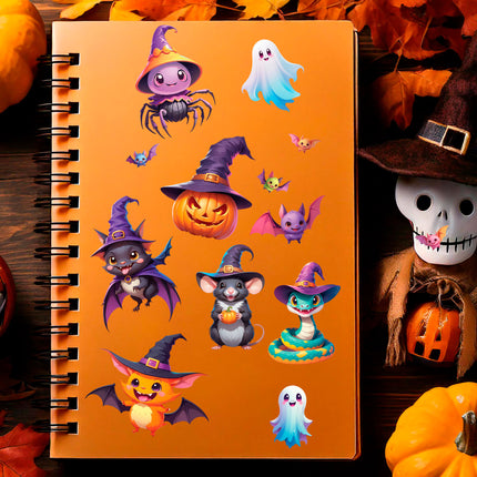 Kolorowe naklejki na Halloween