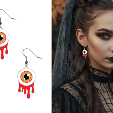Kolczyki na Halloween Gałki oczne
