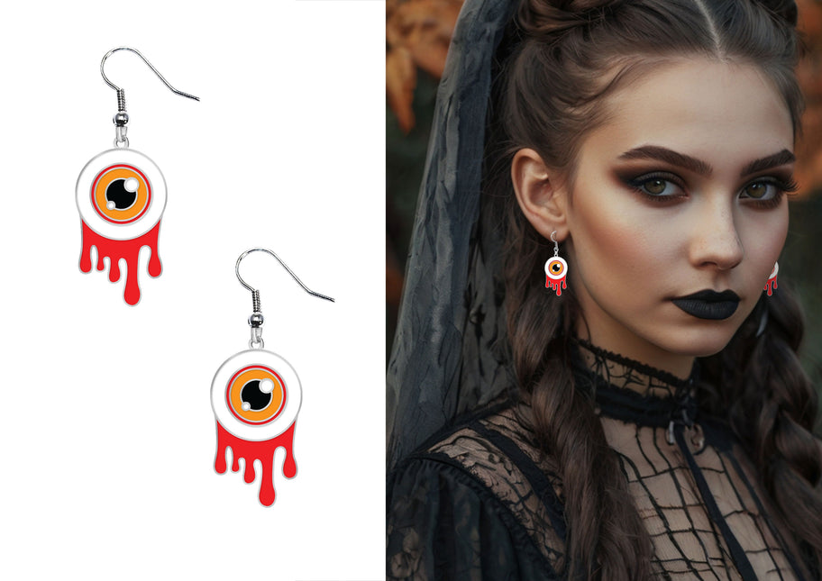 Kolczyki na Halloween Gałki oczne