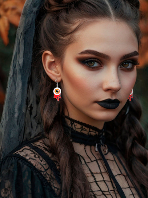 Kolczyki na Halloween Gałki oczne