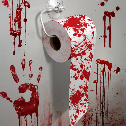 Halloweenowy papier toaletowy z krwią