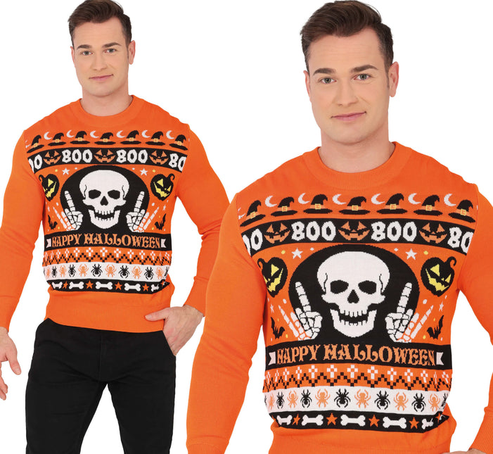 Halloweenowy sweter Boo