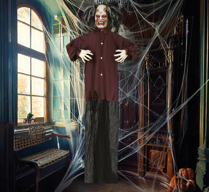 Lalka Halloween Zombie ze światłem, dźwiękiem i ruchem 1,8 m