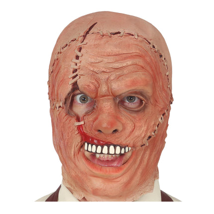 Skórzana maska mordercy na Halloween
