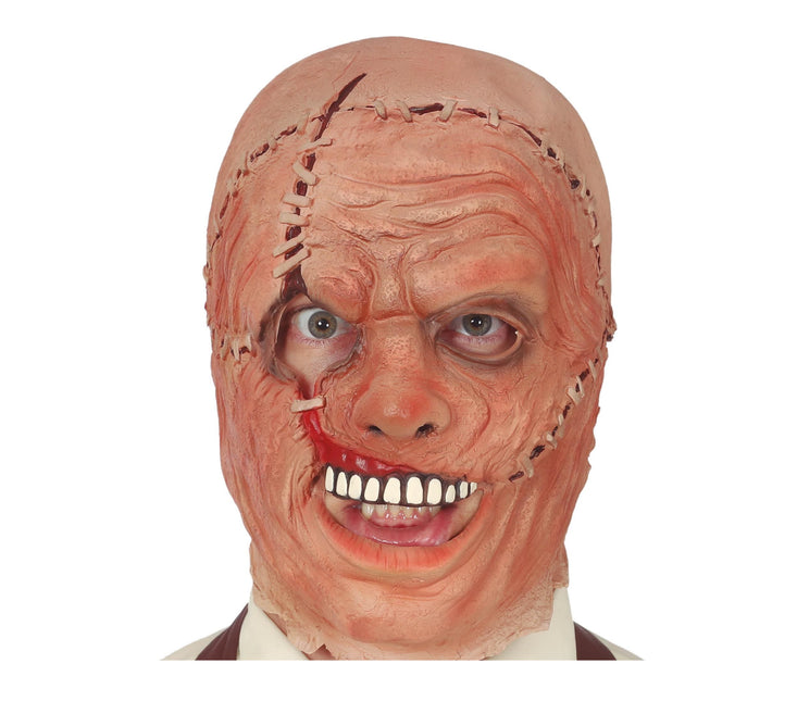 Skórzana maska mordercy na Halloween