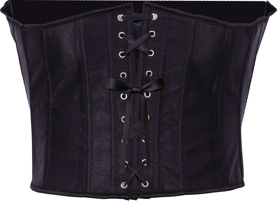 Czarny gorset damski z koronki