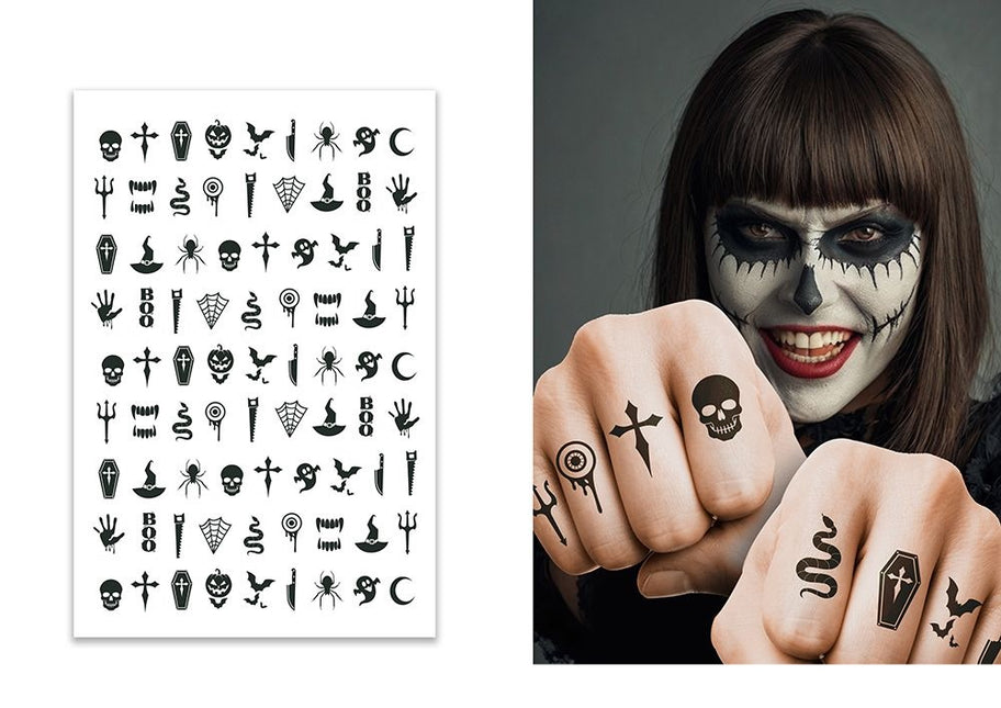 Halloween – tatuaż na naklejkę w stylu gotyckim
