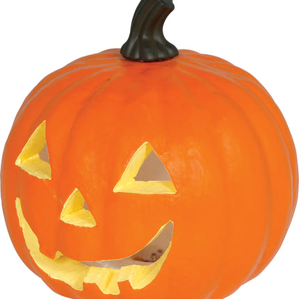 Halloweenowa dynia z pomarańczowej pianki z podświetleniem, 28 cm