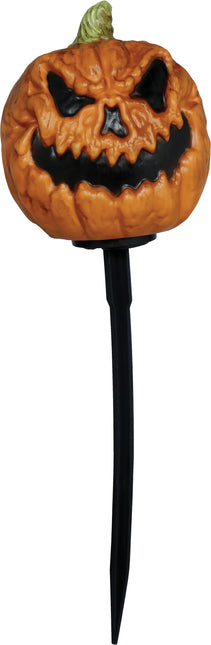 Dynia na Halloween, pomarańczowa, z podświetleniem i świecą, 13 cm, 3 szt.