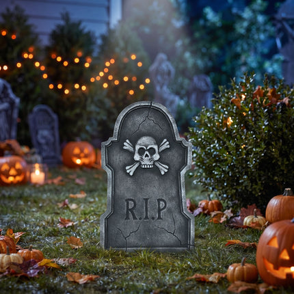 Nagrobek na Halloween, szary, Rip, 55 cm