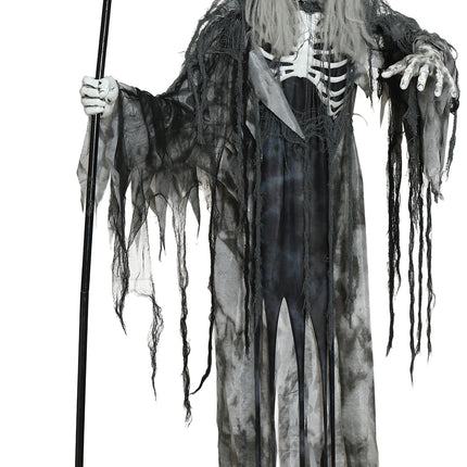 Szkielet na Halloween, latający, ze światłem, dźwiękiem i ruchem, 2,05 m