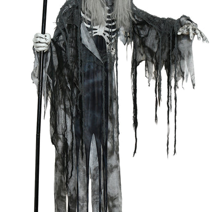 Szkielet na Halloween, latający, ze światłem, dźwiękiem i ruchem, 2,05 m