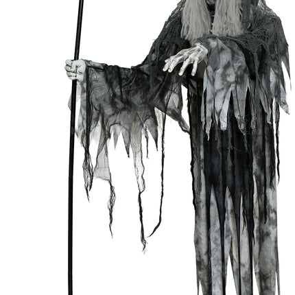 Szkielet na Halloween, latający, ze światłem, dźwiękiem i ruchem, 2,05 m