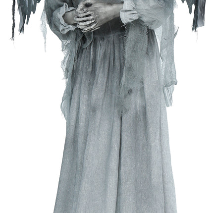 Halloweenowa figurka „Dark Angel” z światłem, dźwiękiem i ruchem, 1,7 m