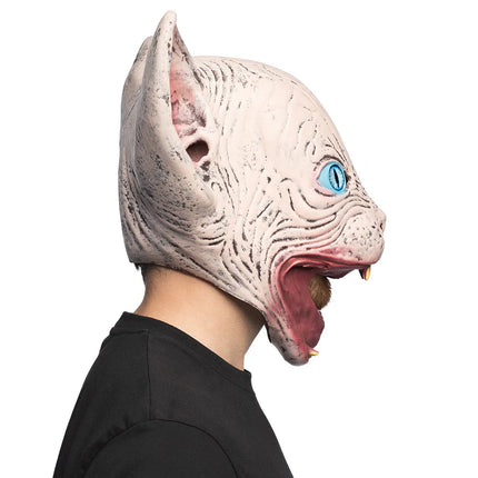 Lateksowa maska na głowę „Horror cat”