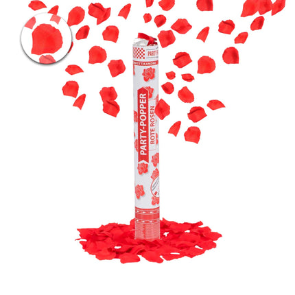 Czerwone róże – armatka do konfetti 40 cm