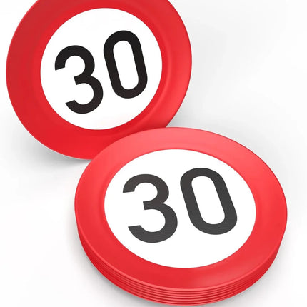 30 Jaar Borden Verkeersbord 23cm 8st van VDV Benefit koop je bij Partywinkel