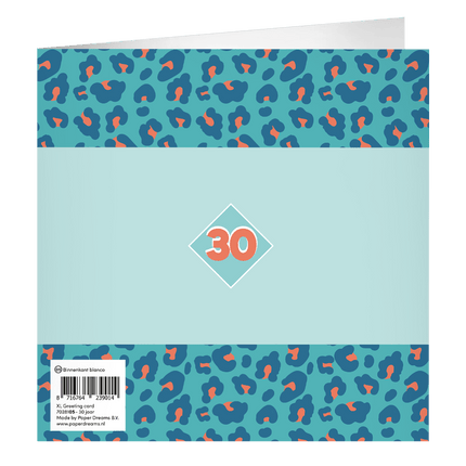 30 Jaar Wenskaart 23cm - Partywinkel - 8716764239014