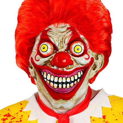 MASKA Z CHWIEJĄCYMI SIĘ OCZAMI HORROR KLAUNA