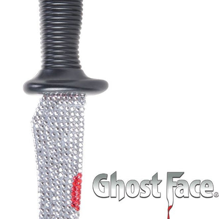 Fałszywy nóż na Halloween z brokatem 26 cm
