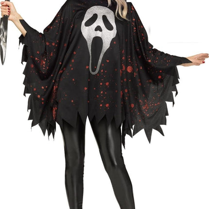 Ghost Face Poncho Oficjalna Licencja - Jeden Rozmiar