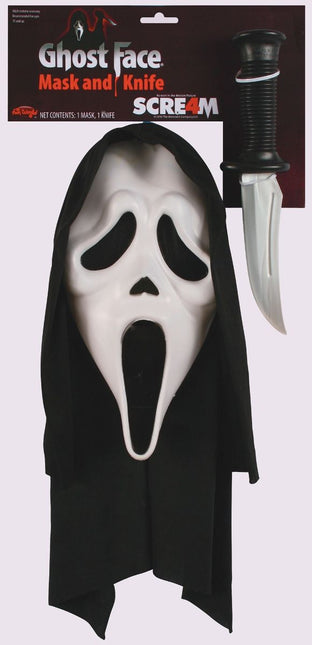 Maska Ghostface z nożem