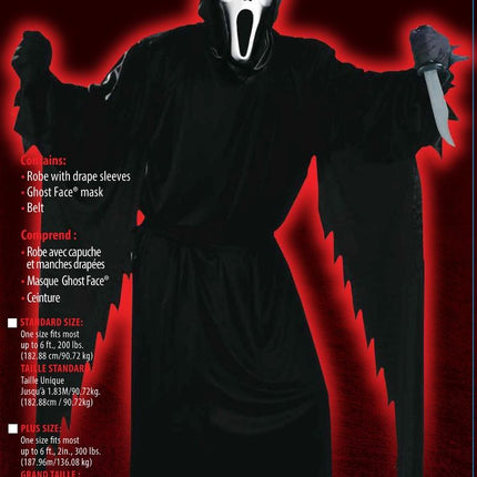 Kostium na Halloween czarny męski duch 3-częściowy