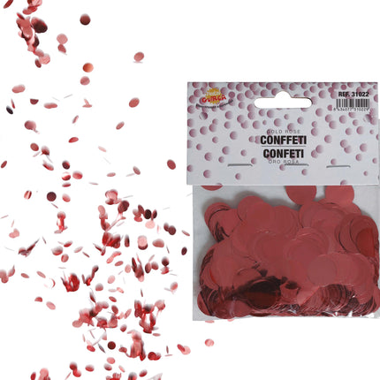 Konfetti w kolorze różowego złota 1,5 cm 15 g