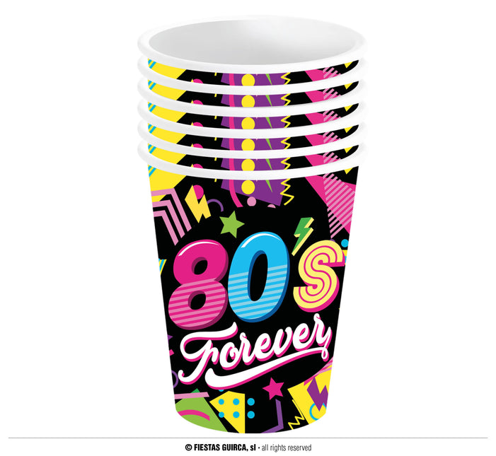 Kubki Neon 80S 240ml 6szt