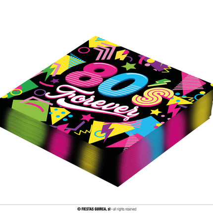 Serwetki Neon 80S 33cm 12szt