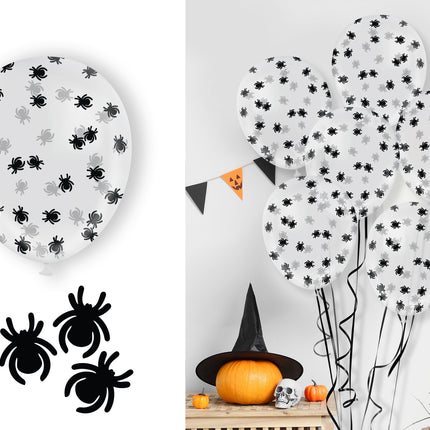 Halloweenowy balon konfetti z pająkami 10szt