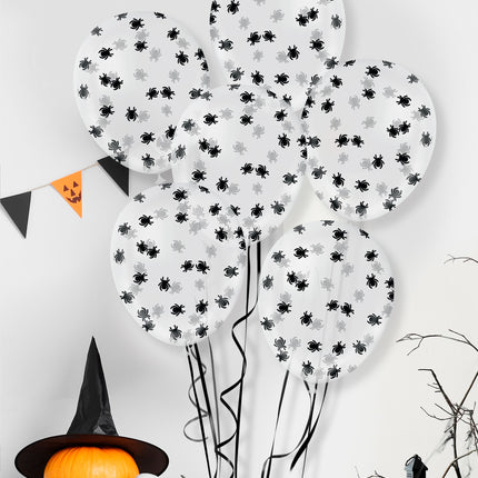Halloweenowy balon konfetti z pająkami 10szt