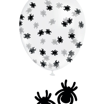 Halloweenowy balon konfetti z pająkami 10szt