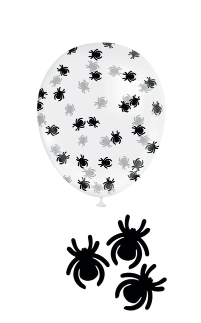 Halloweenowy balon konfetti z pająkami 10szt