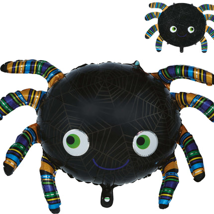 Balonik helowy na Halloween – pająk, pusty, 75 cm