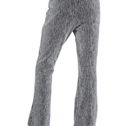 Srebrne spodnie Girl Glitter Flared