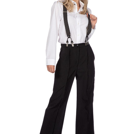 Prążkowane spodnie z lat 20