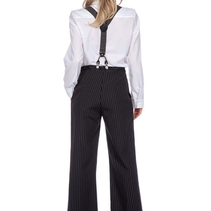 Prążkowane spodnie z lat 20